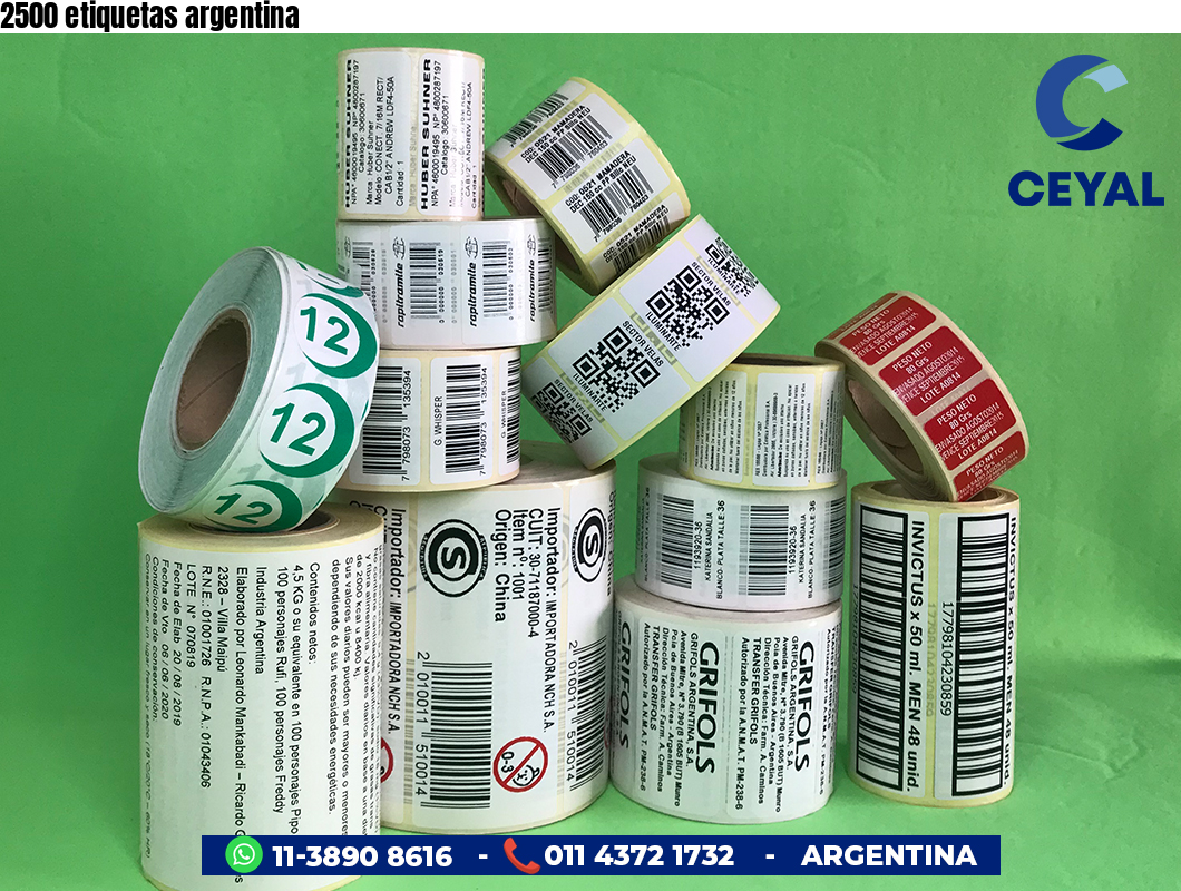 2500 etiquetas argentina