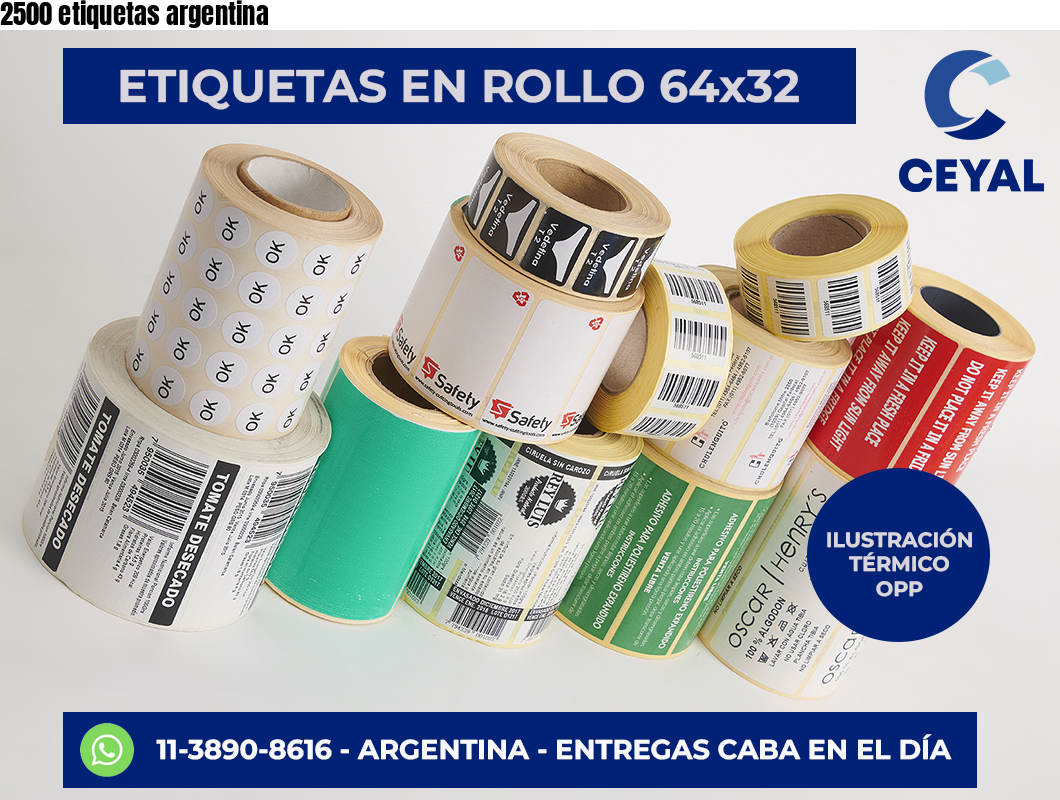 2500 etiquetas argentina