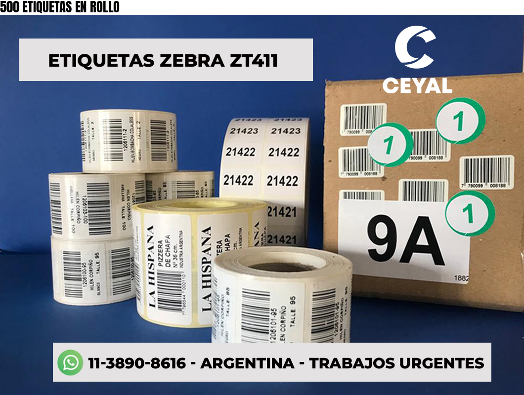 500 ETIQUETAS EN ROLLO