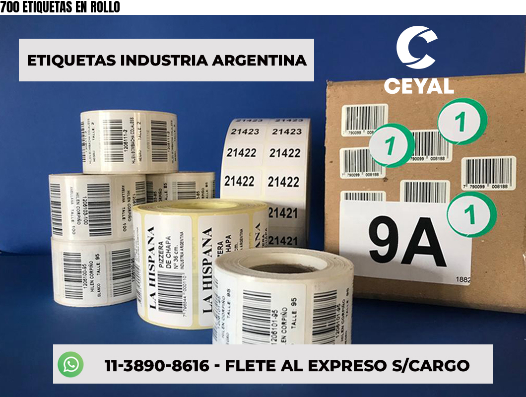 700 ETIQUETAS EN ROLLO