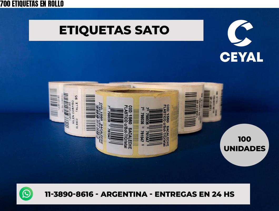 700 ETIQUETAS EN ROLLO