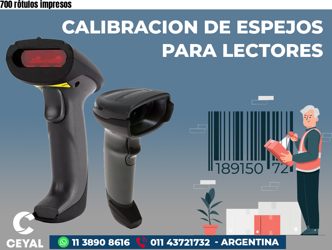 700 rótulos impresos