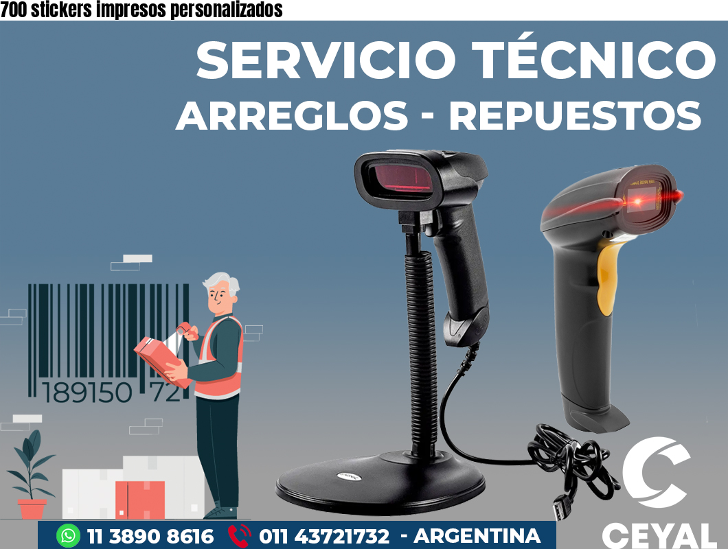 700 stickers impresos personalizados