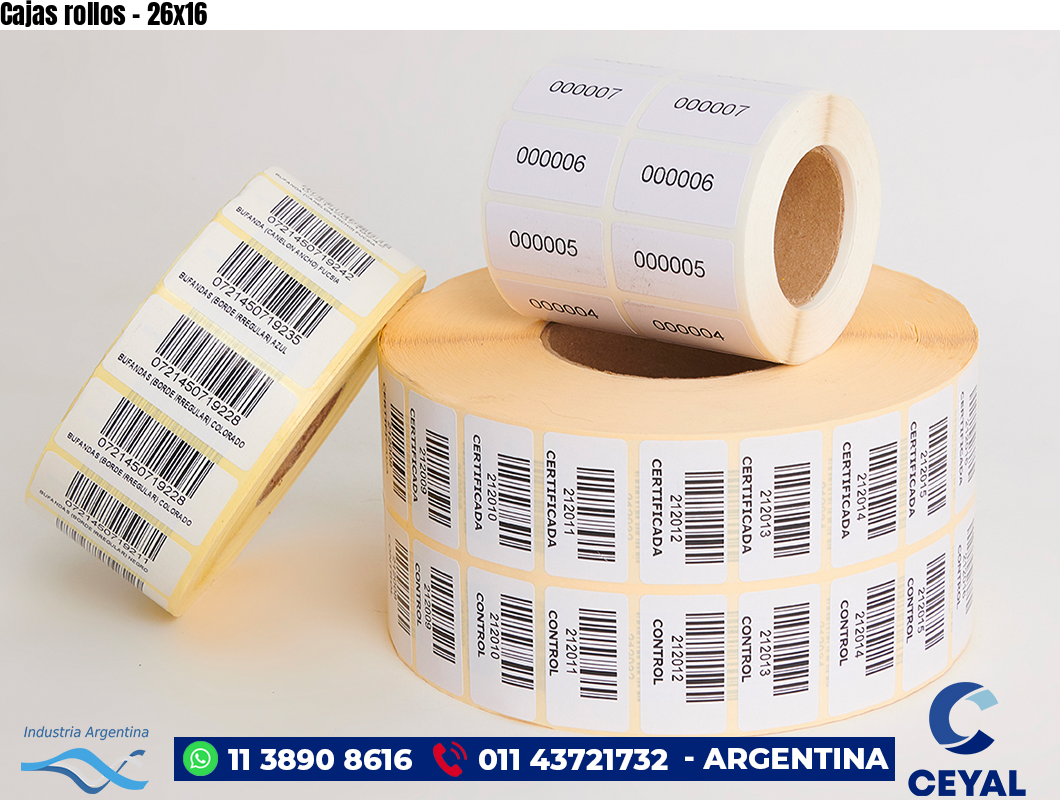 Cajas rollos - 26x16