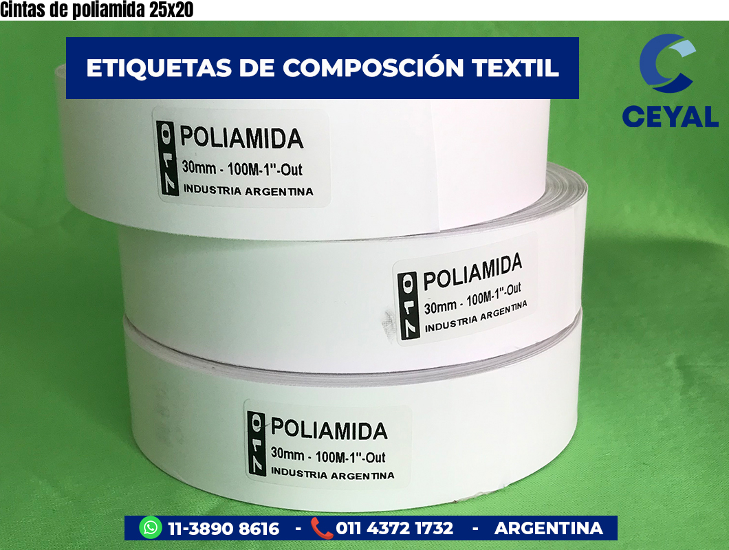 Cintas de poliamida 25×20