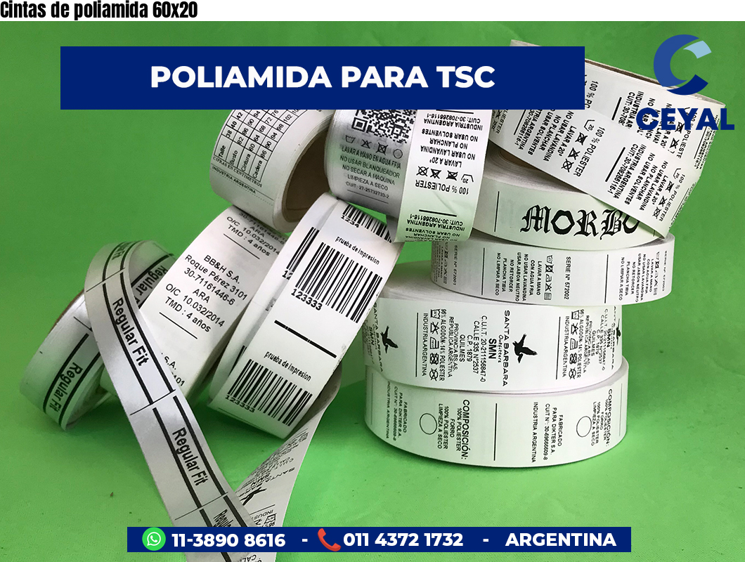 Cintas de poliamida 60×20