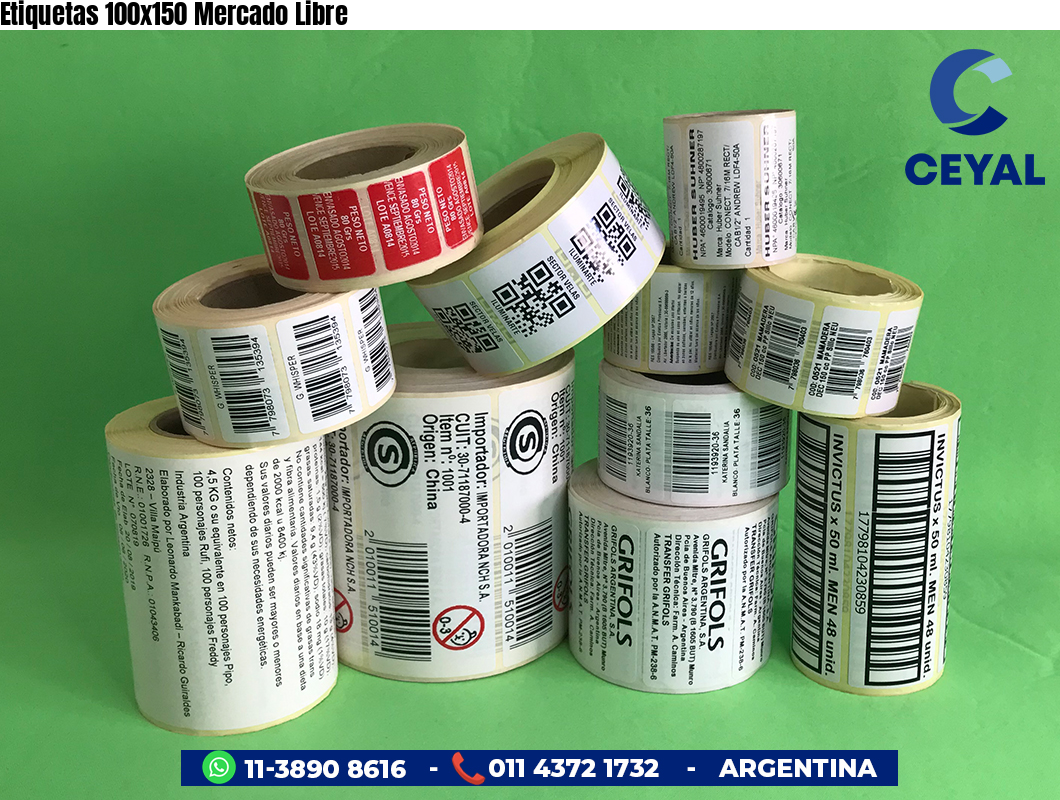 Etiquetas 100x150 Mercado Libre