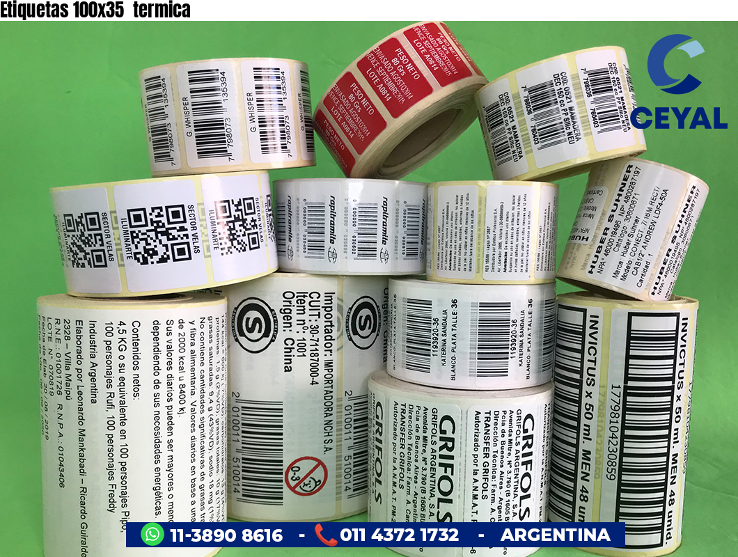 Etiquetas 100x35 termica