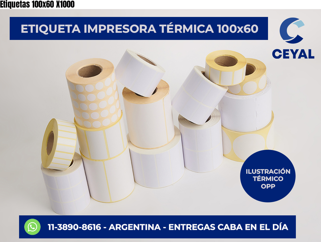 Etiquetas 100×60 X1000