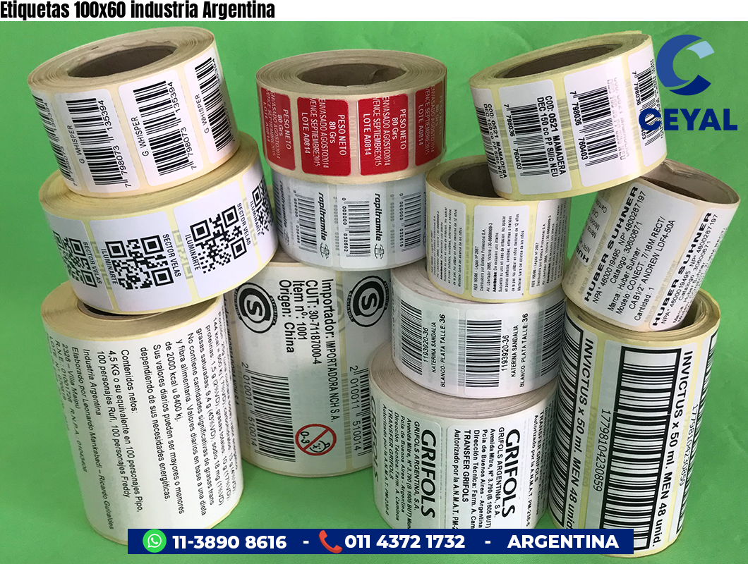 Etiquetas 100x60 industria Argentina