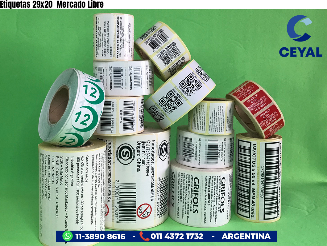Etiquetas 29x20 Mercado Libre