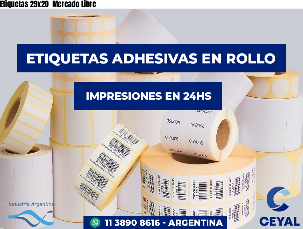 Etiquetas 29x20 Mercado Libre