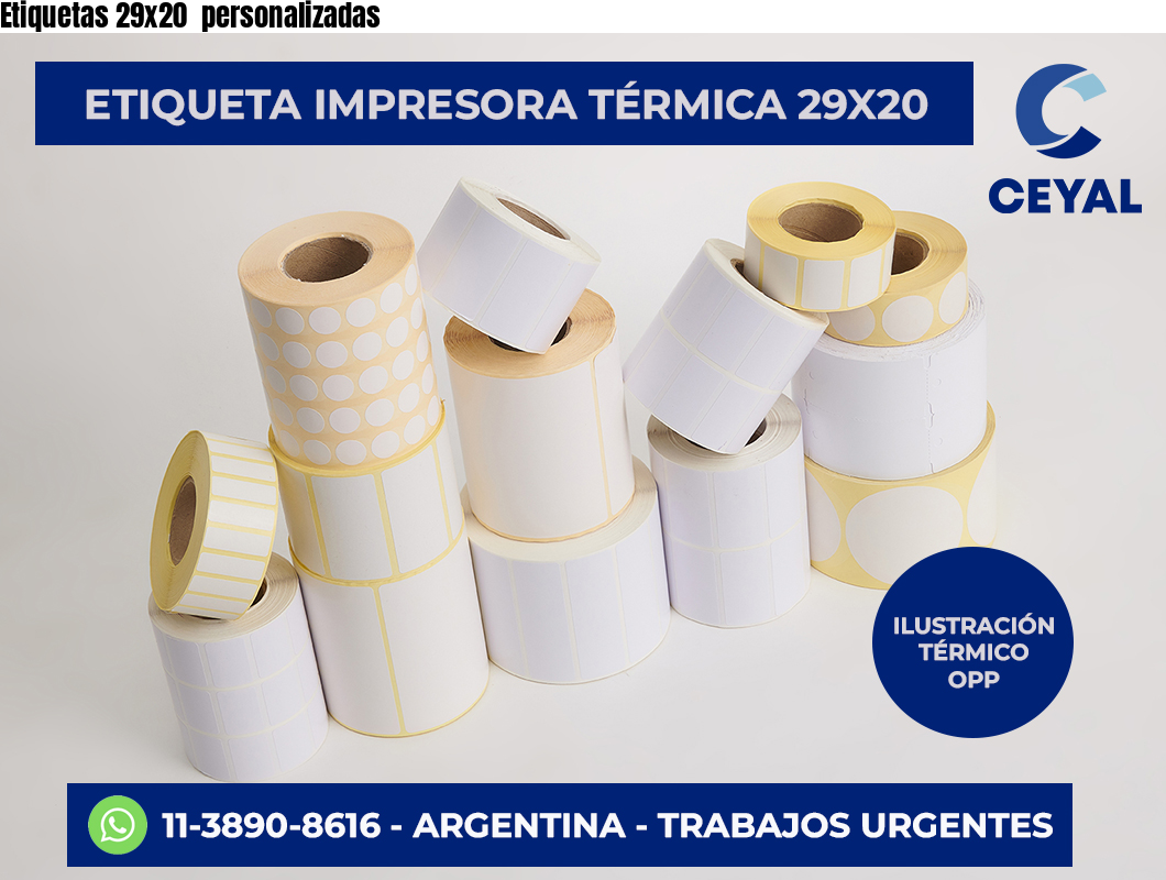 Etiquetas 29×20  personalizadas