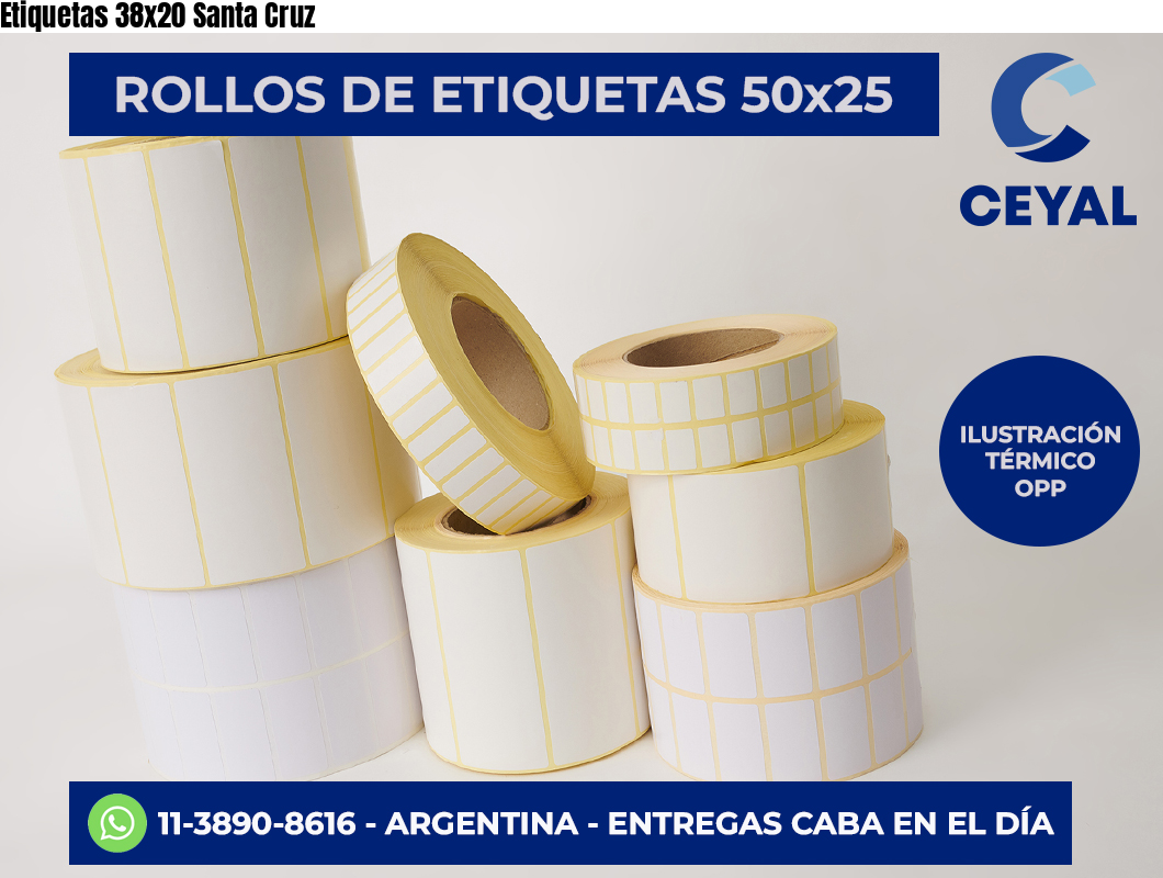 Etiquetas 38x20 Santa Cruz