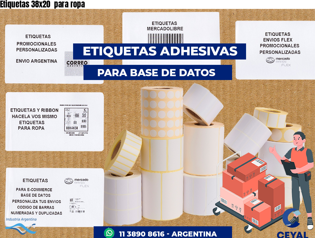 Etiquetas 38x20 para ropa