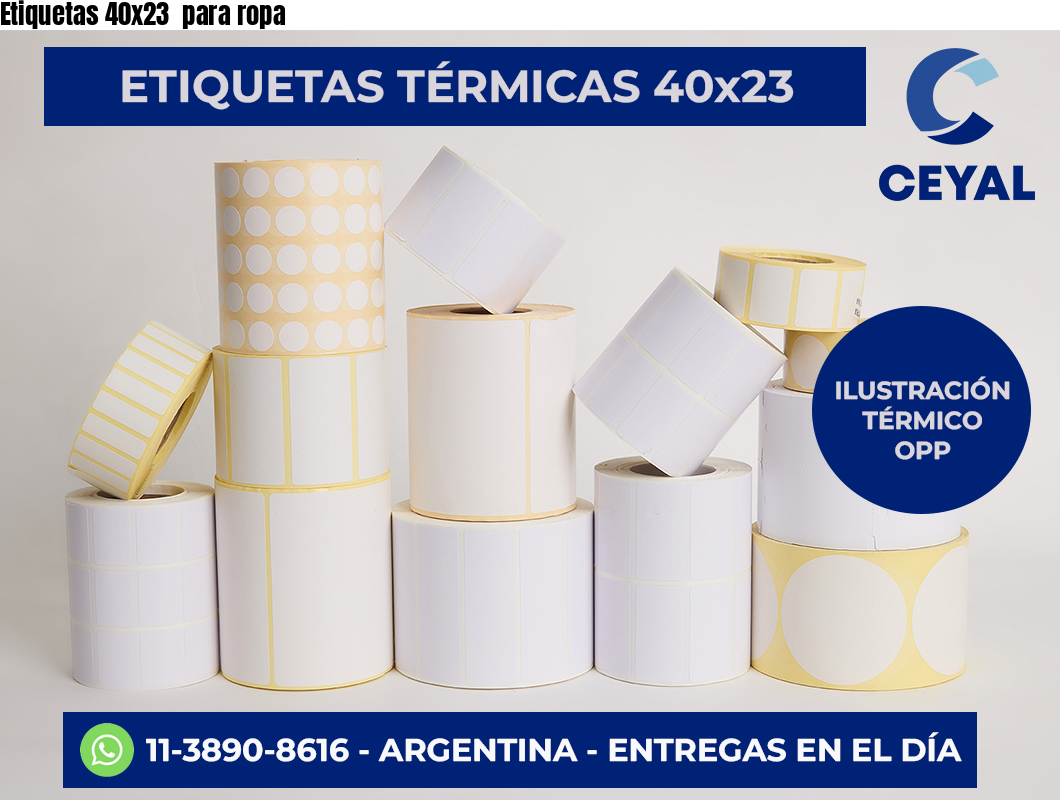 Etiquetas 40×23  para ropa