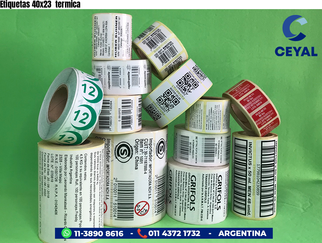 Etiquetas 40x23  termica