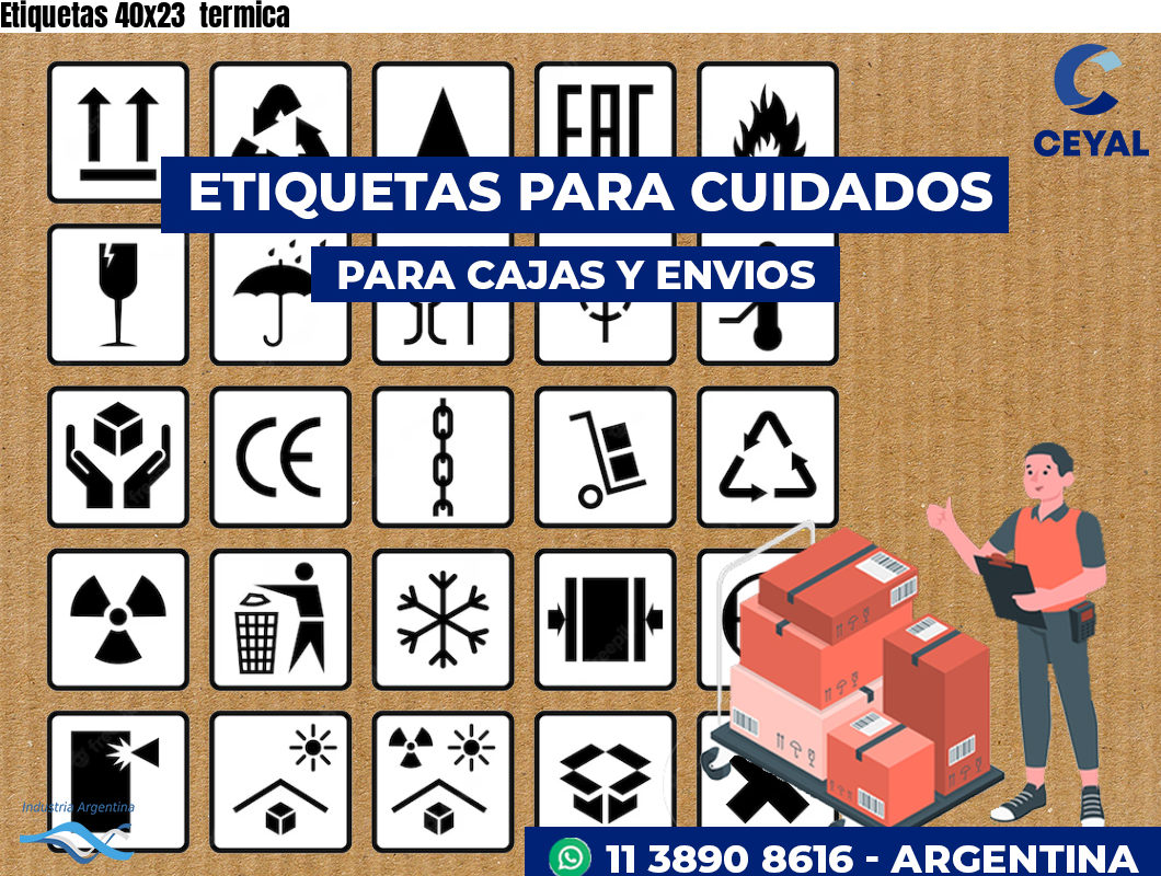 Etiquetas 40x23  termica