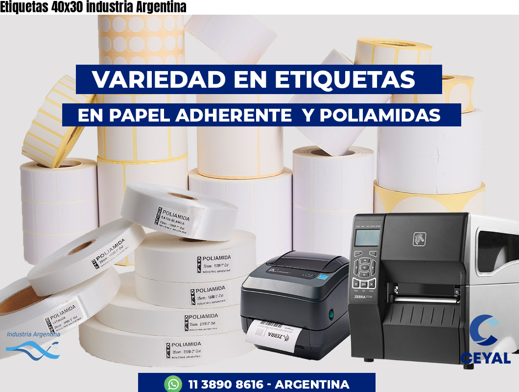 Etiquetas 40x30 industria Argentina