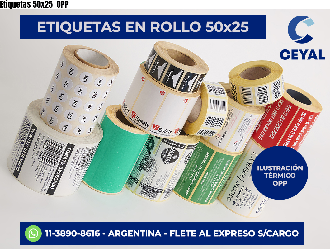 Etiquetas 50×25  OPP