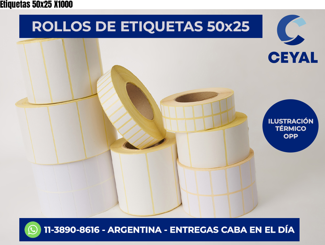 Etiquetas 50×25 X1000