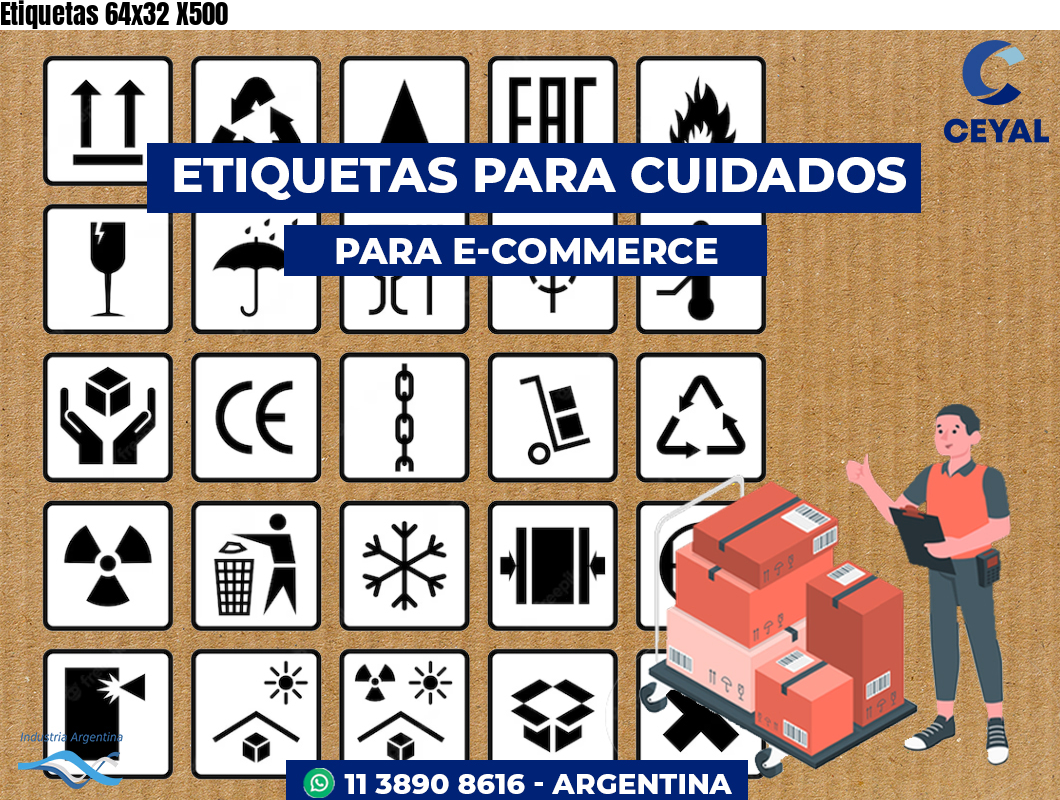 Etiquetas 64x32 X500