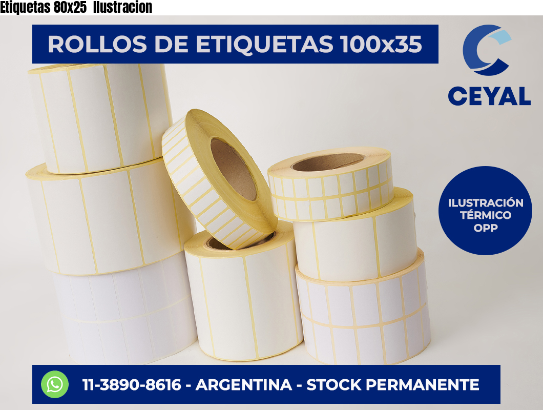 Etiquetas 80×25  Ilustracion