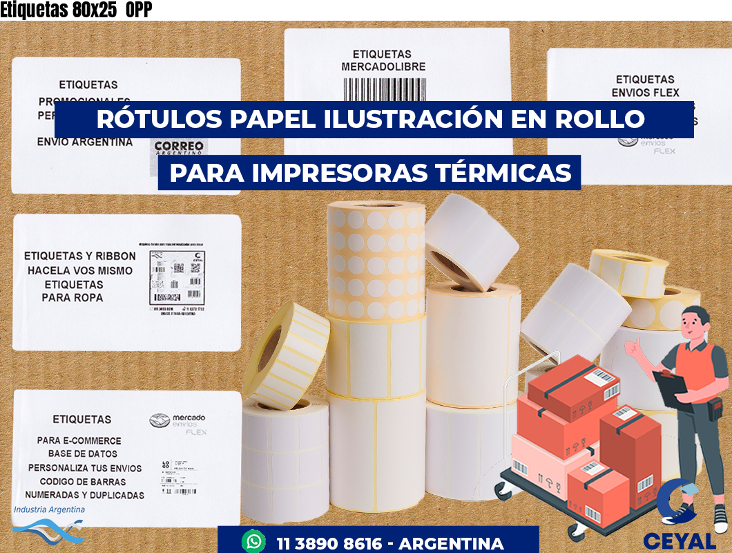 Etiquetas 80x25 OPP
