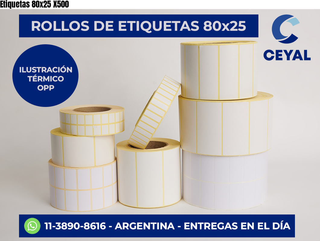 Etiquetas 80×25 X500