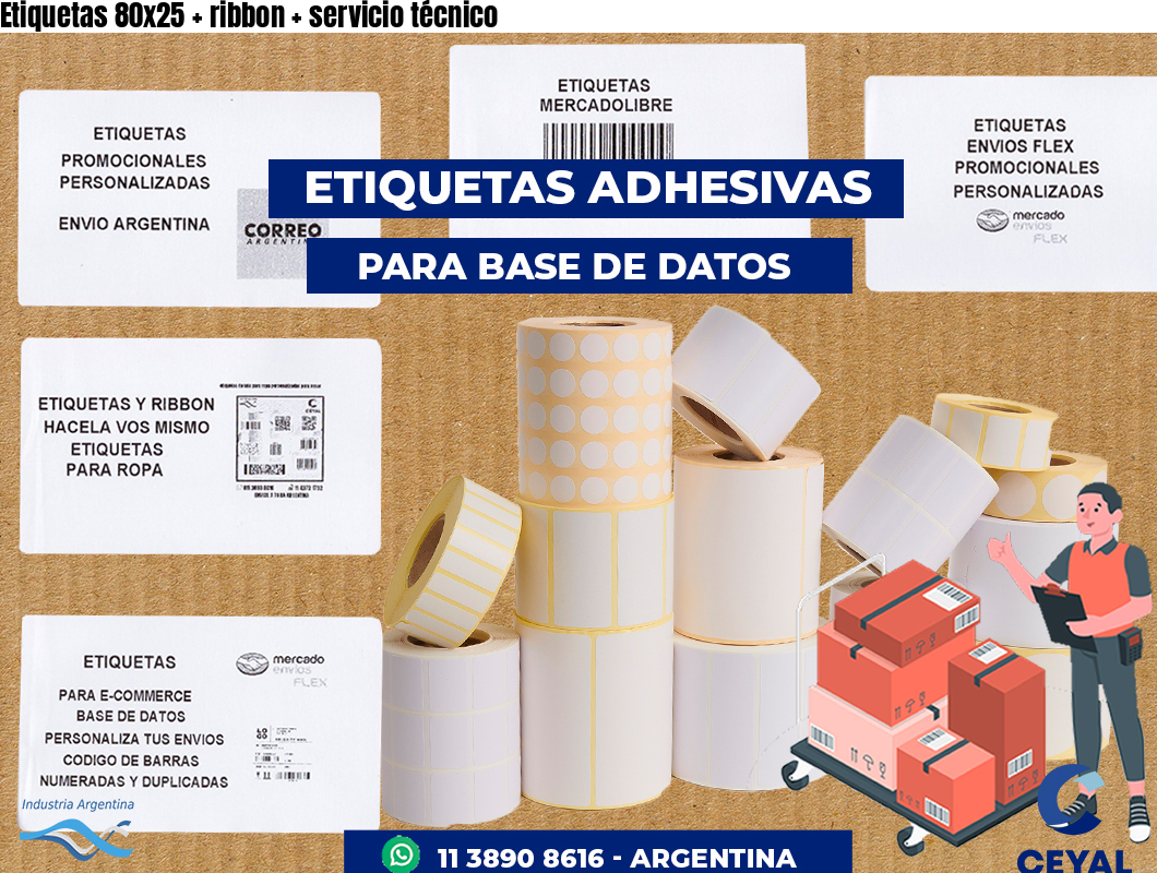 Etiquetas 80x25   ribbon   servicio técnico