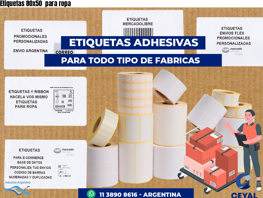 Etiquetas 80x50 para ropa