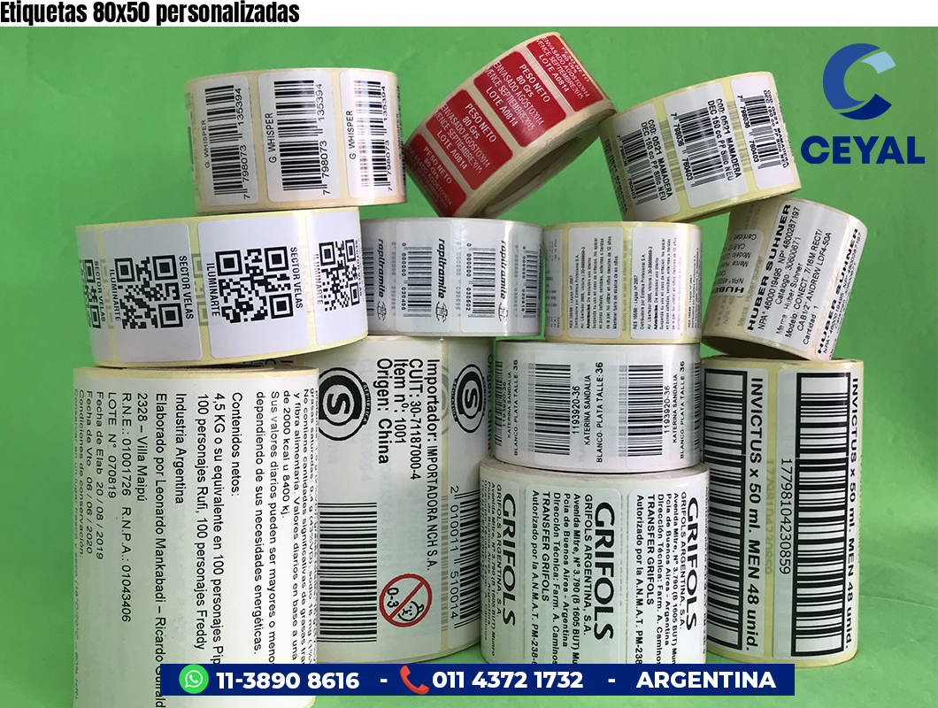 Etiquetas 80x50 personalizadas