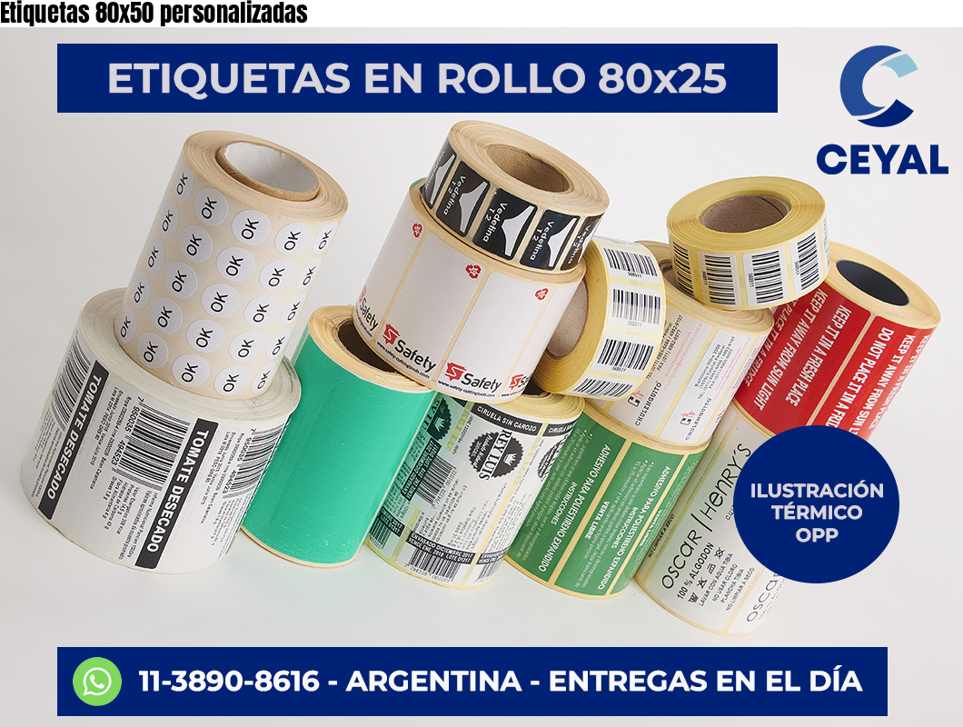 Etiquetas 80×50 personalizadas