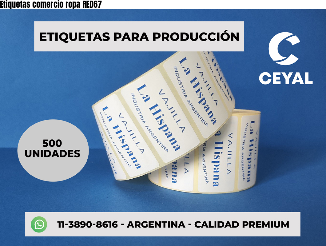 Etiquetas comercio ropa RED67