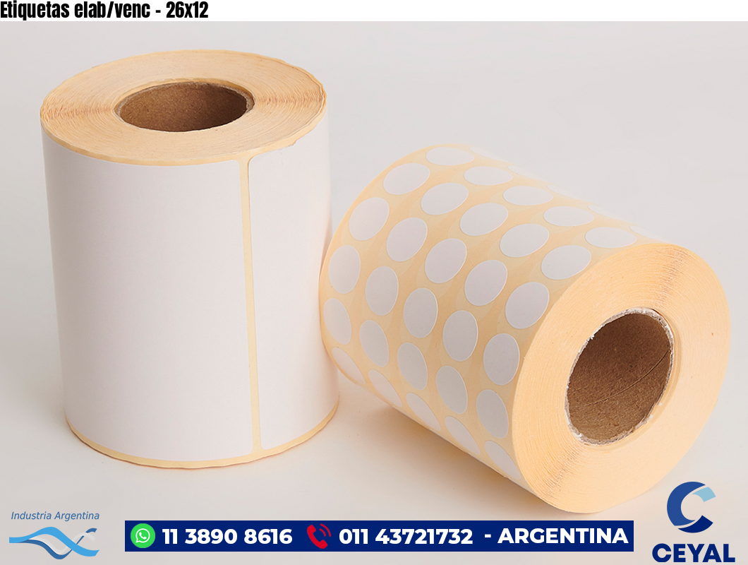 Etiquetas elab/venc - 26x12