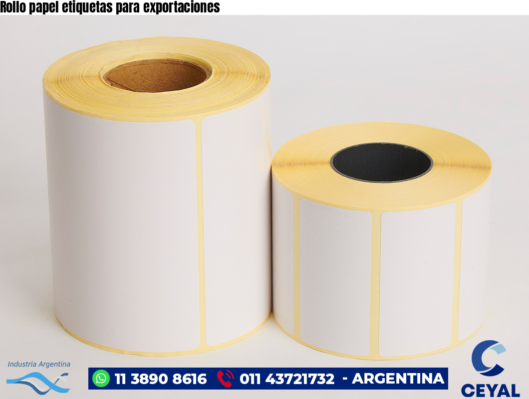 Rollo papel etiquetas para exportaciones