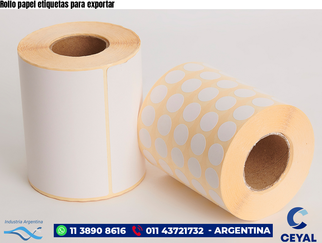Rollo papel etiquetas para exportar