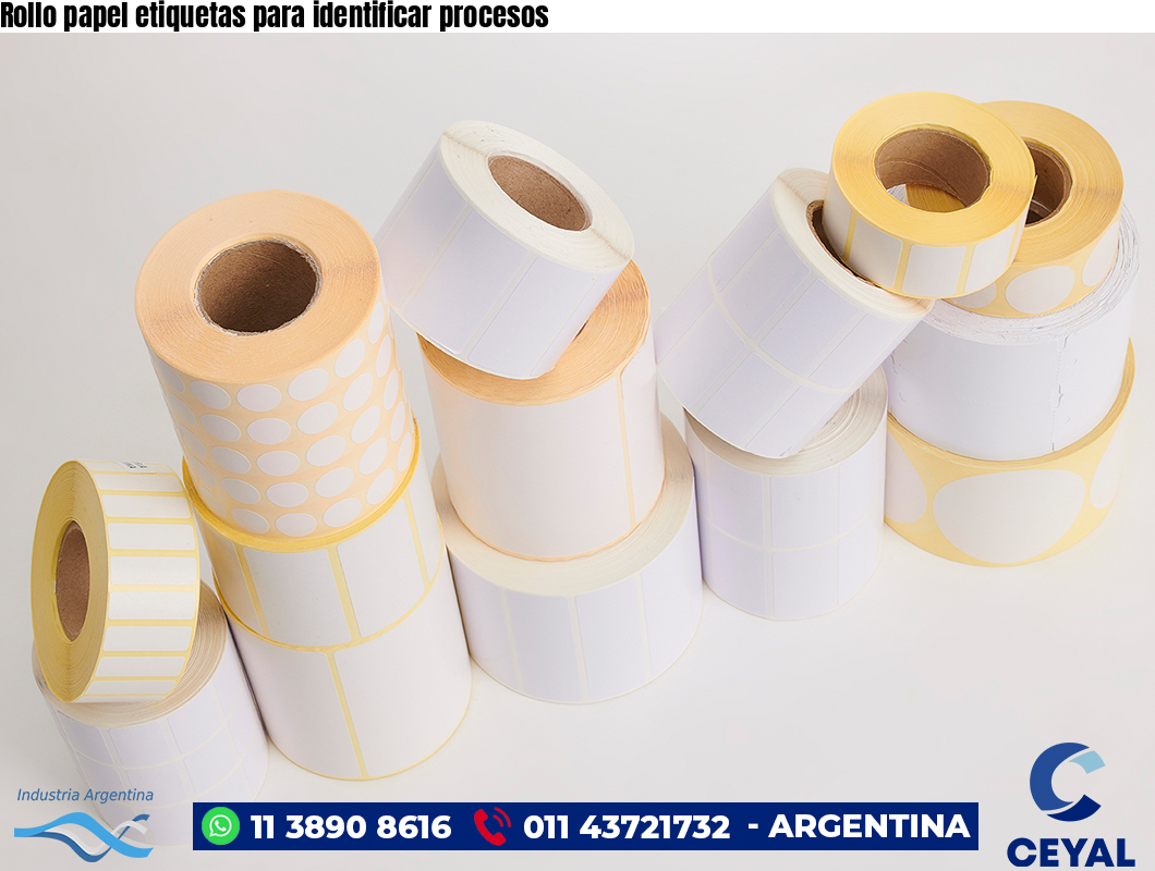 Rollo papel etiquetas para identificar procesos
