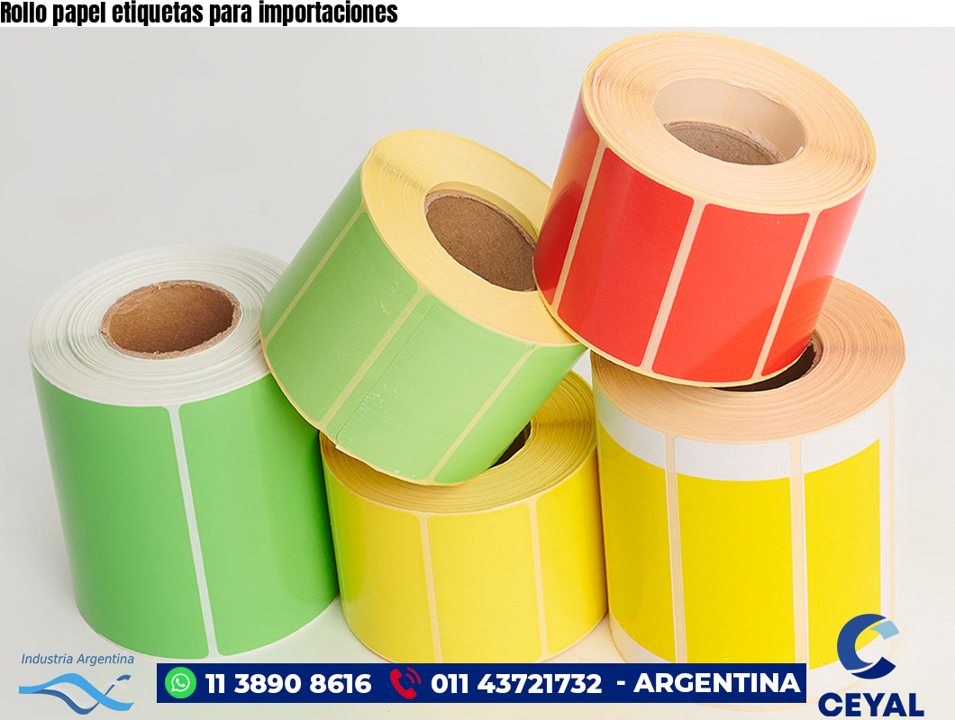 Rollo papel etiquetas para importaciones