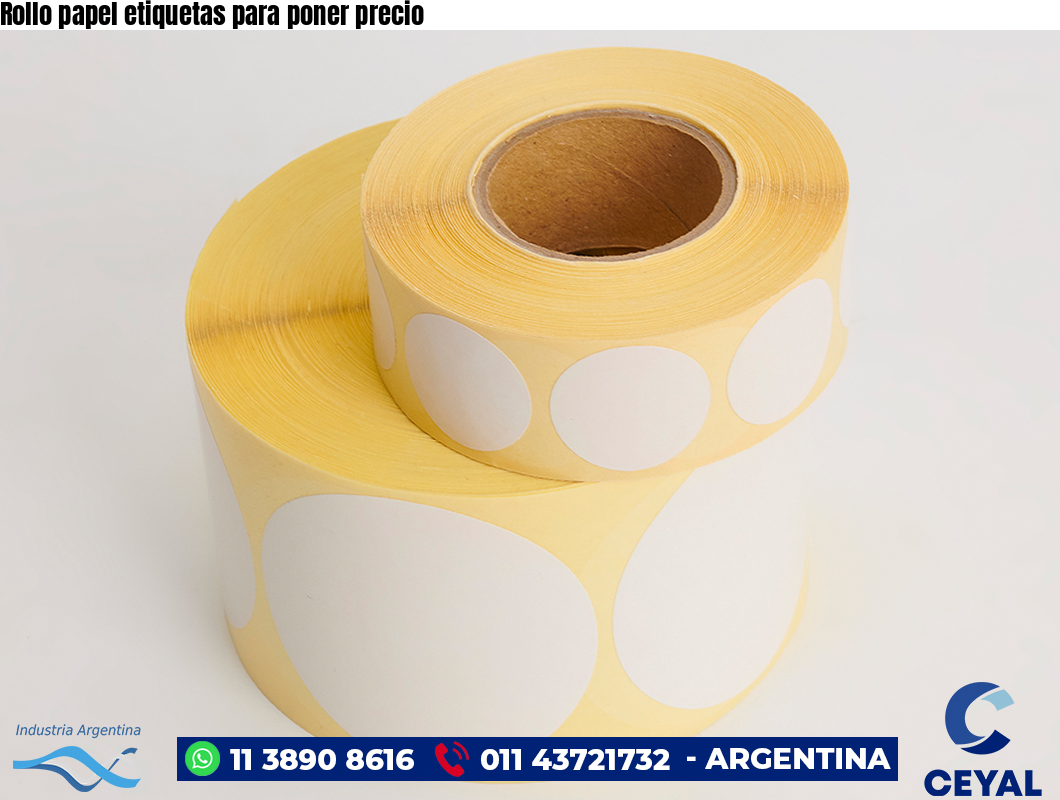 Rollo papel etiquetas para poner precio