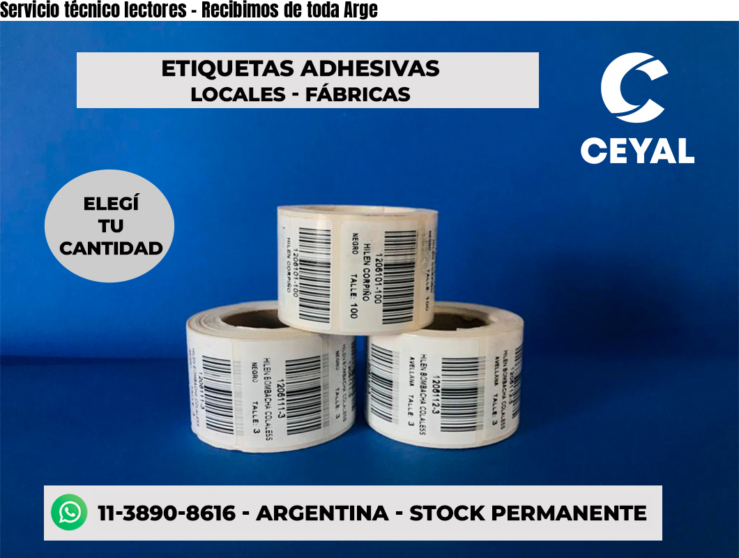 Servicio técnico lectores - Recibimos de toda Arge