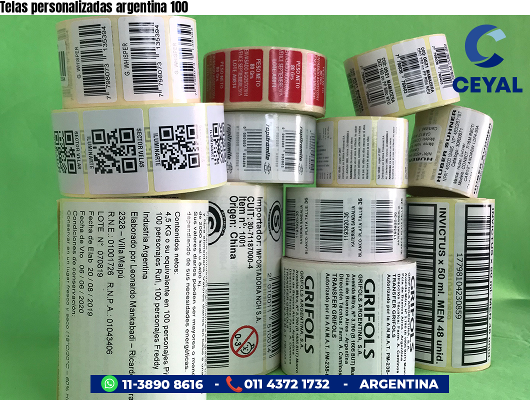 Telas personalizadas argentina 100