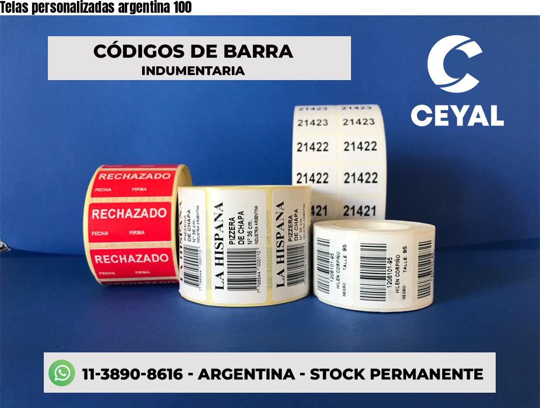 Telas personalizadas argentina 100