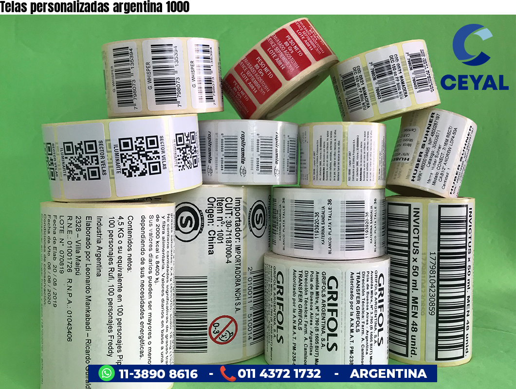 Telas personalizadas argentina 1000