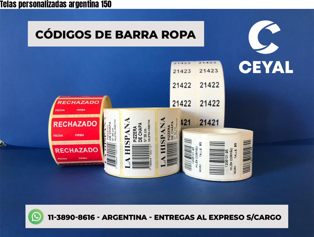 Telas personalizadas argentina 150