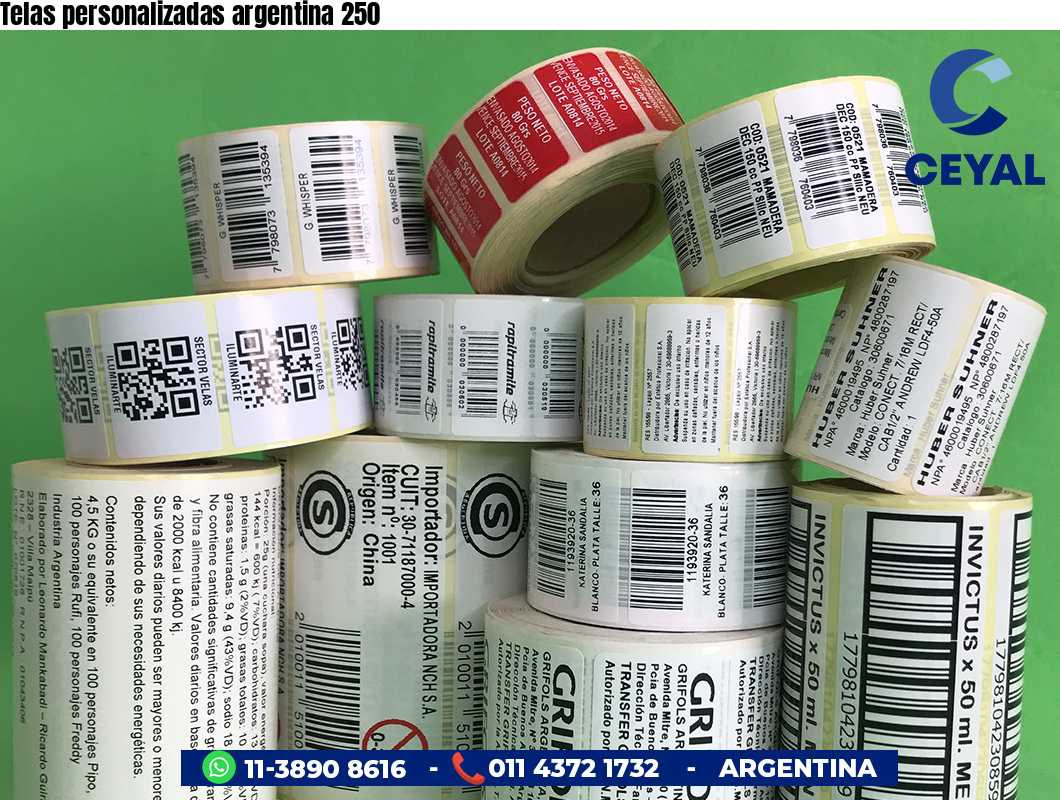 Telas personalizadas argentina 250