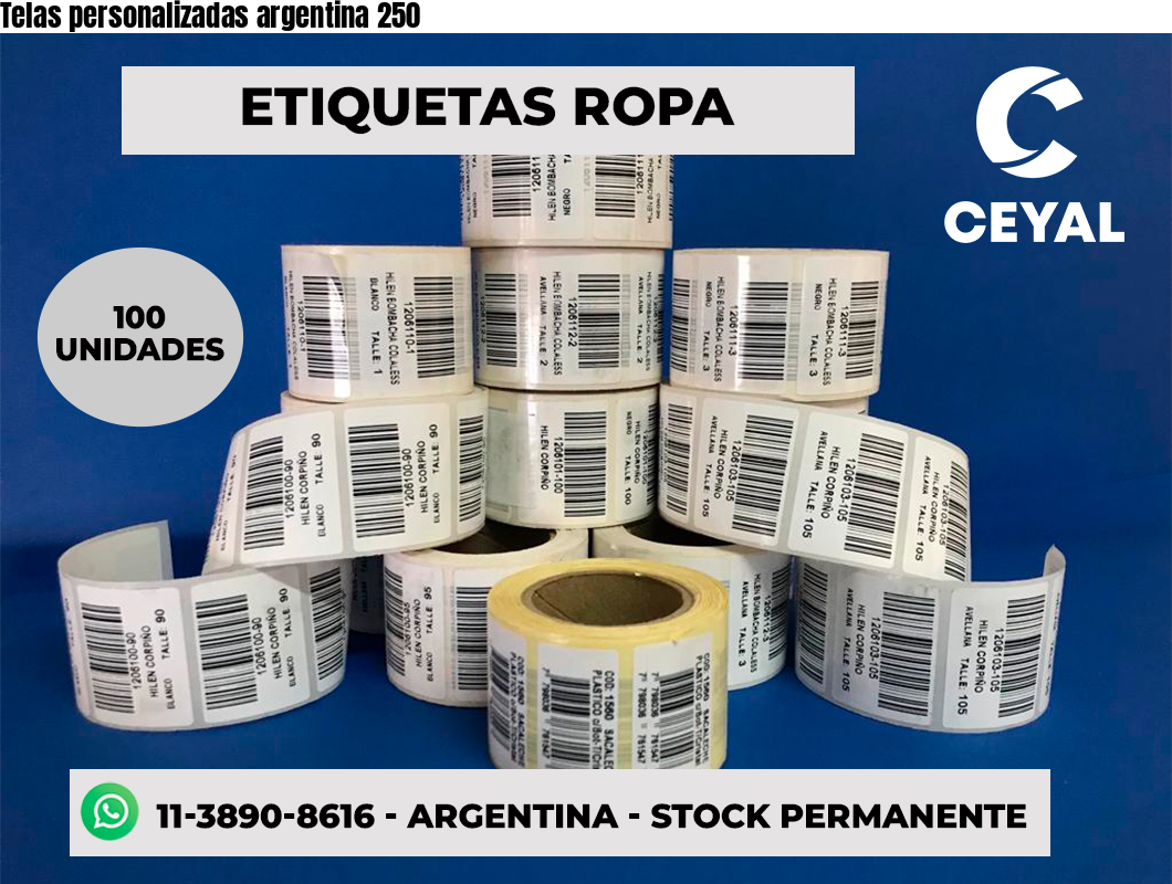 Telas personalizadas argentina 250