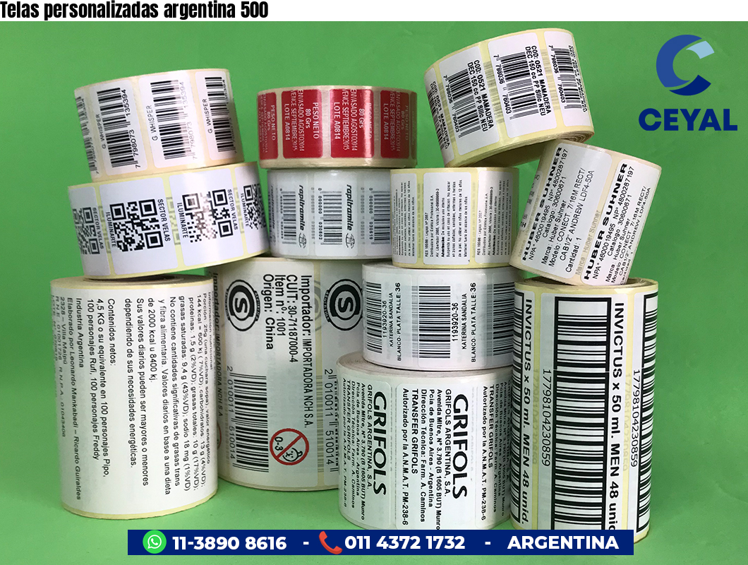 Telas personalizadas argentina 500