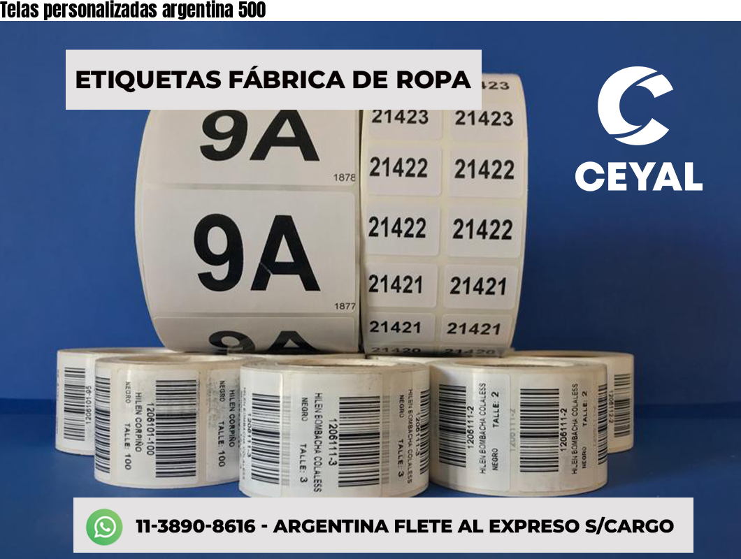 Telas personalizadas argentina 500