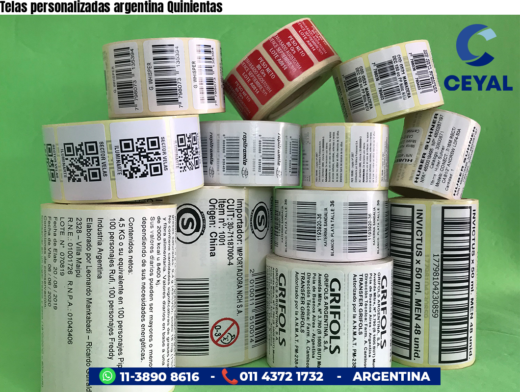 Telas personalizadas argentina Quinientas